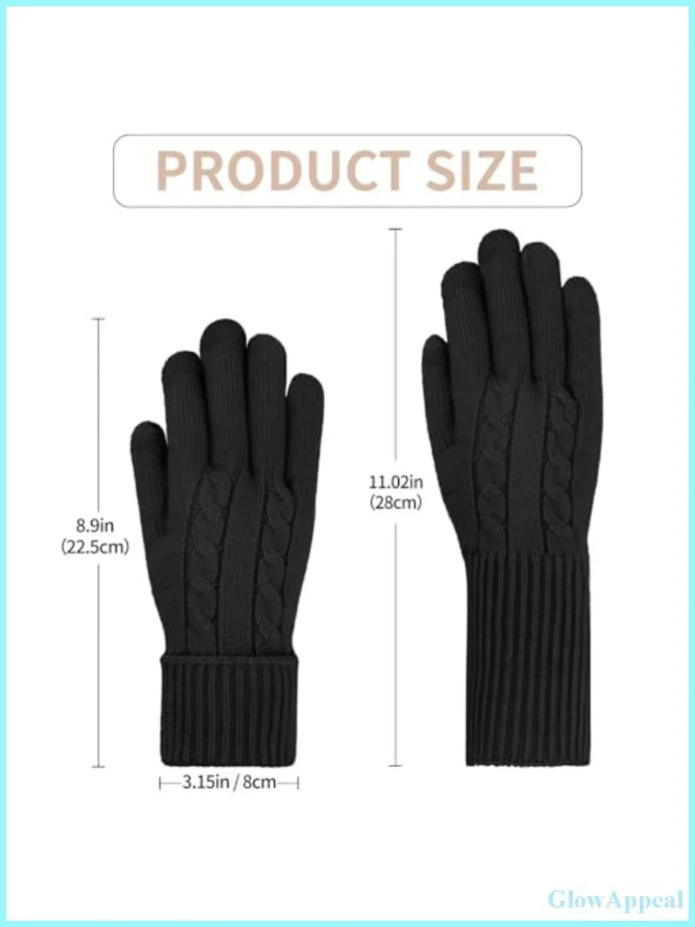 Women's Touchscreen Knit Gloves Warm Fleece Lined Winter Gloves